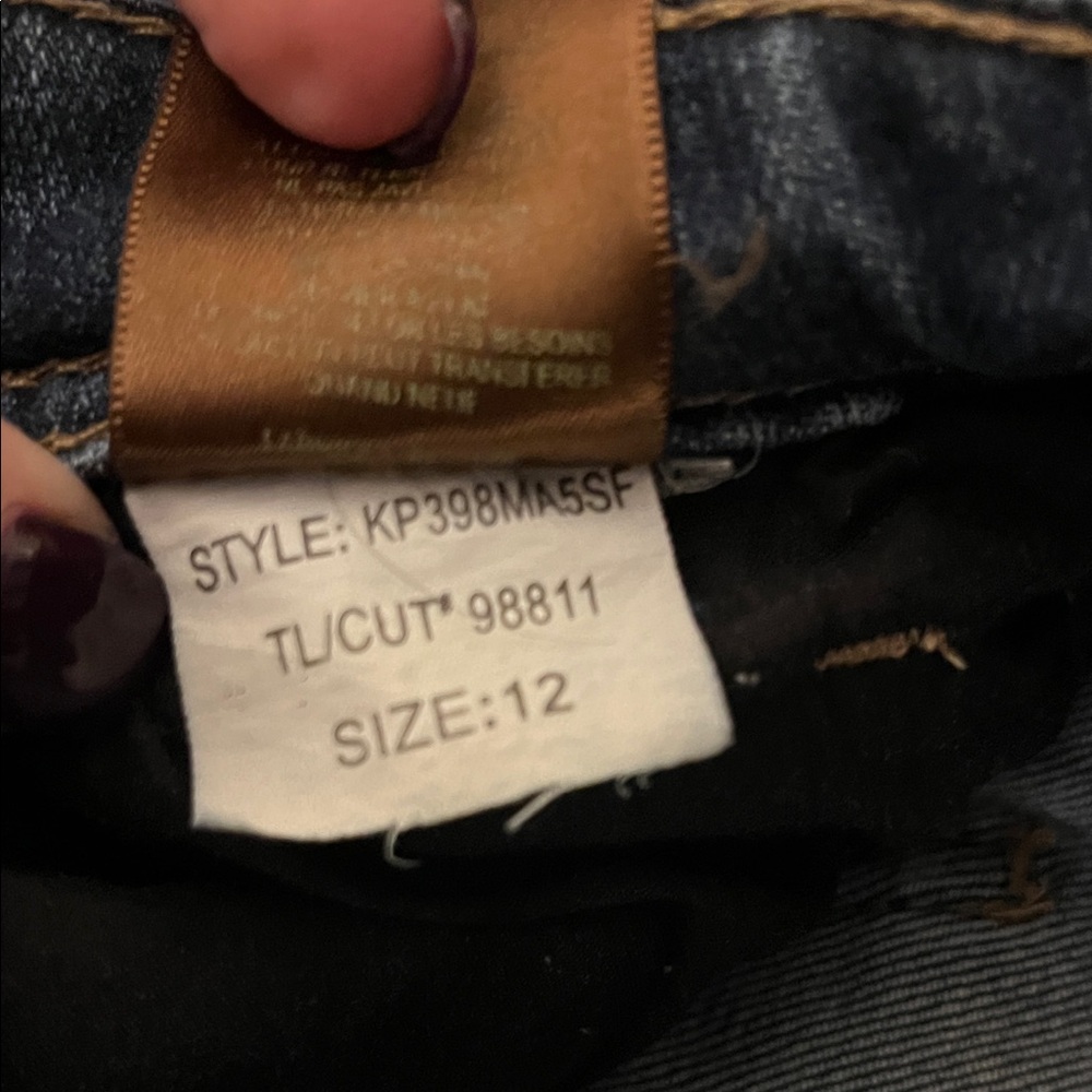 Kut from the Kloth Distressed Blue Boyfriend Jeans - Picture 3 of 3